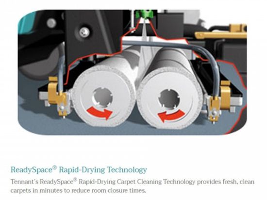 เทคโนโลยีทำความสะอาดพรมและอบแห้ง ReadySpace®